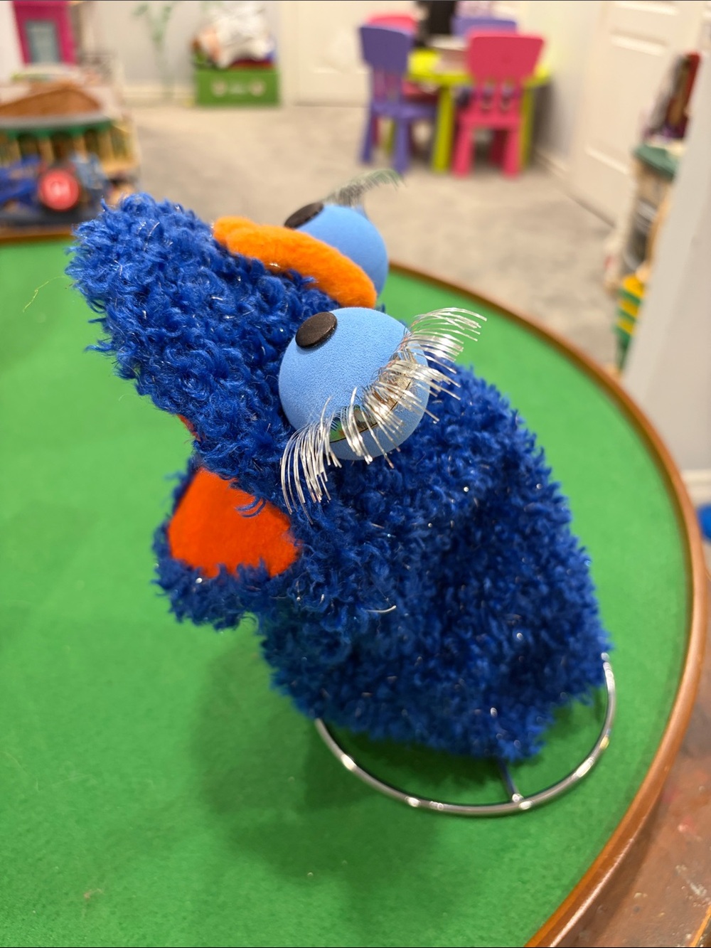 Handmade blue puppet - Picture 2 of 3